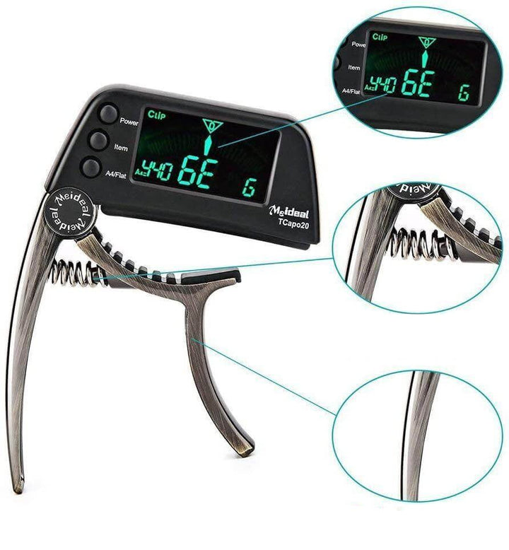 2 az 1-ben Gitár Capo & Tuner – TuneGrip