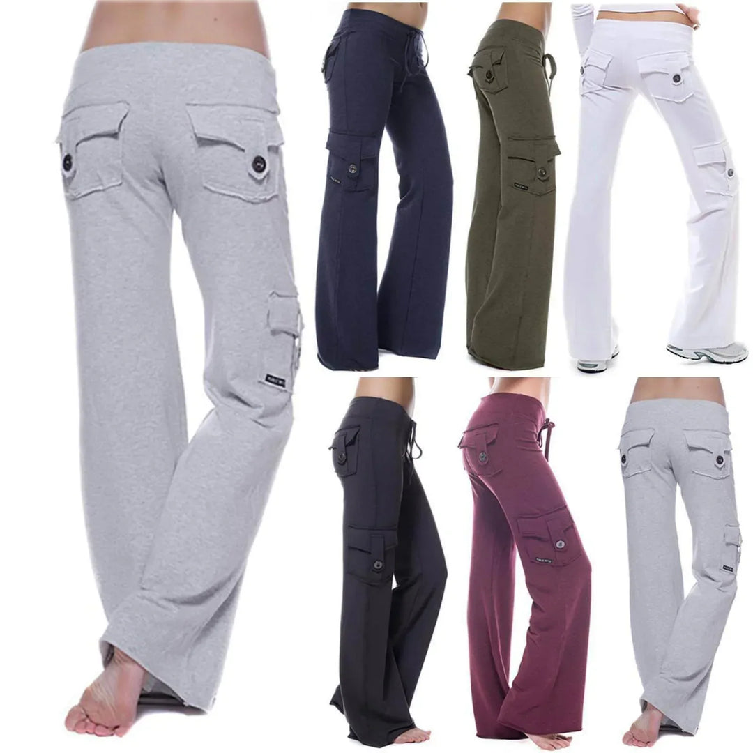 Női Bootcut Cargo Nadrág zsebekkel – Isabella