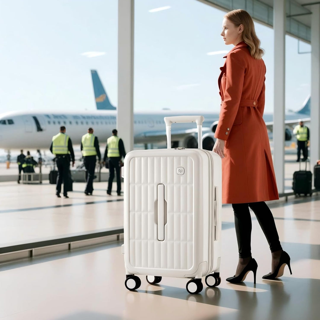 Nagy kemény héjú ellenőrzött bőrönd 8 forgókerékkel