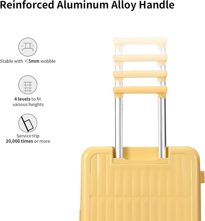 Nagy kemény héjú ellenőrzött bőrönd 8 forgókerékkel