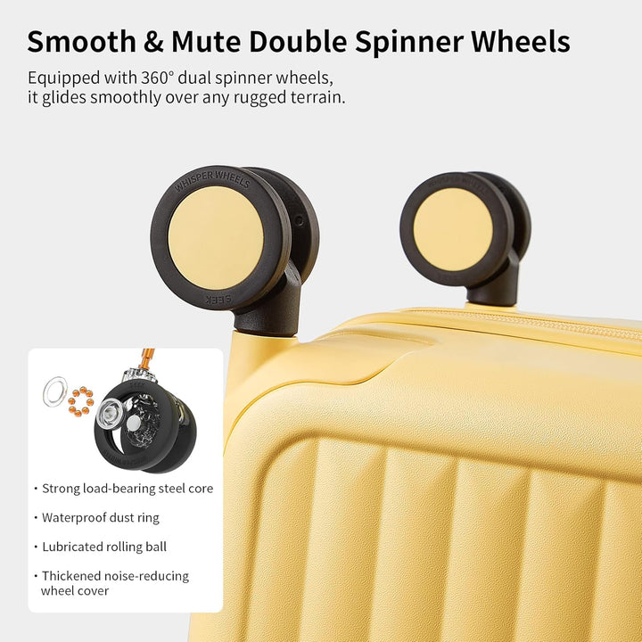 Nagy kemény héjú ellenőrzött bőrönd 8 forgókerékkel