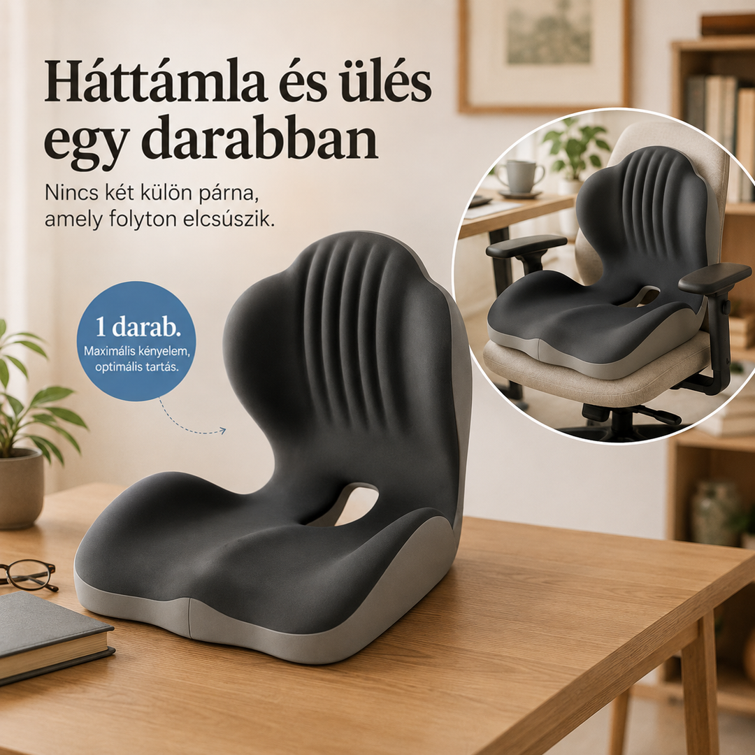 Egyrészes ülőpárna az asztalon, a kör alakú betétben irodai székre helyezve is látható 9