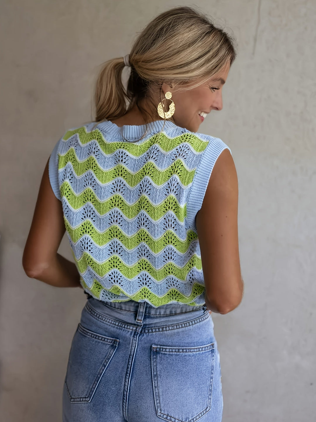 Divatos nyári top kötött hatású - StrickGlow