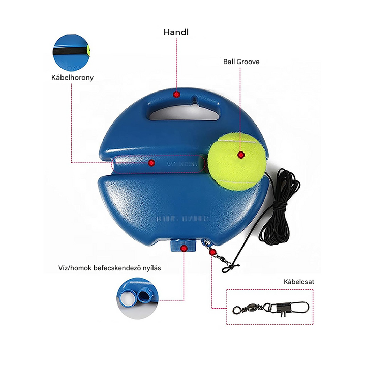 Teniszedző rugós szalaggal - SoloServe