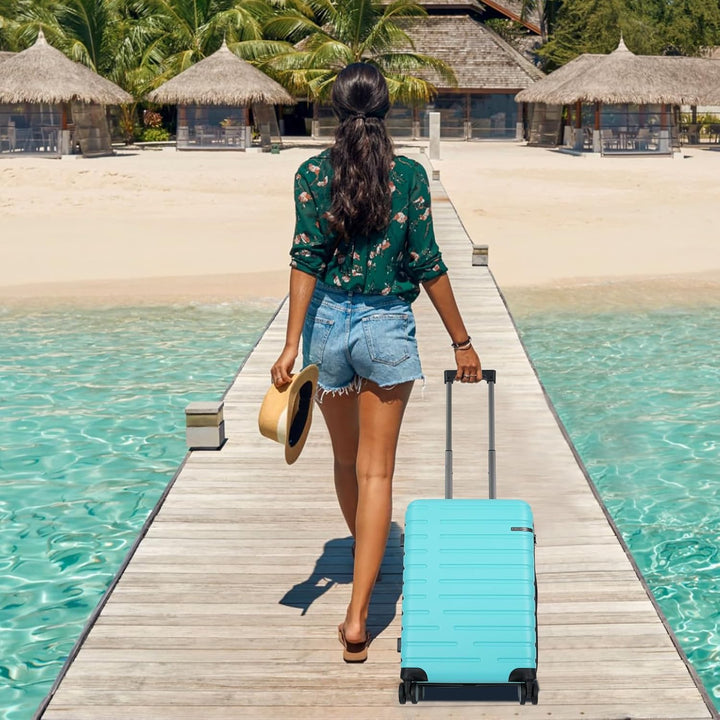 Bővíthető kemény héjú kézipoggyász görgős kerekekkel és TSA lakattal