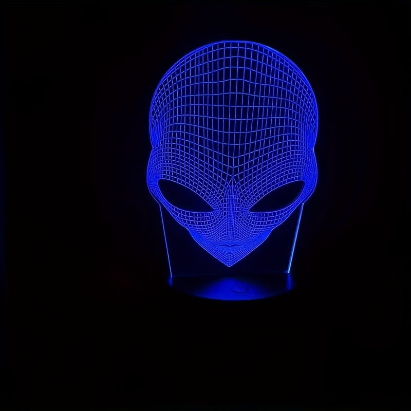 3D Idegenfej LED Asztali Lámpa 7 Színnel - Lunaris