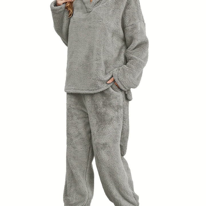 Meleg Coral Fleece Női Loungewear Szett – Fenna