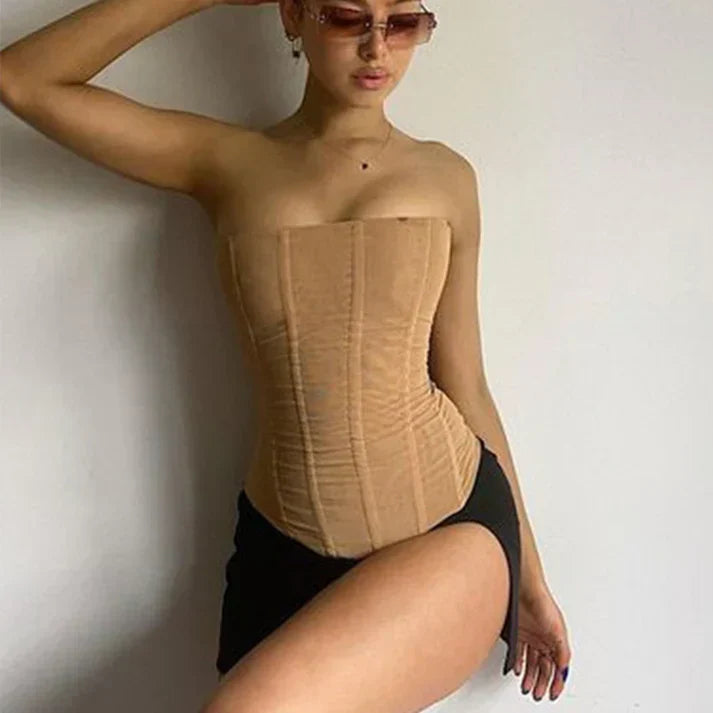 Mesh Slimming Korset Top – Caia