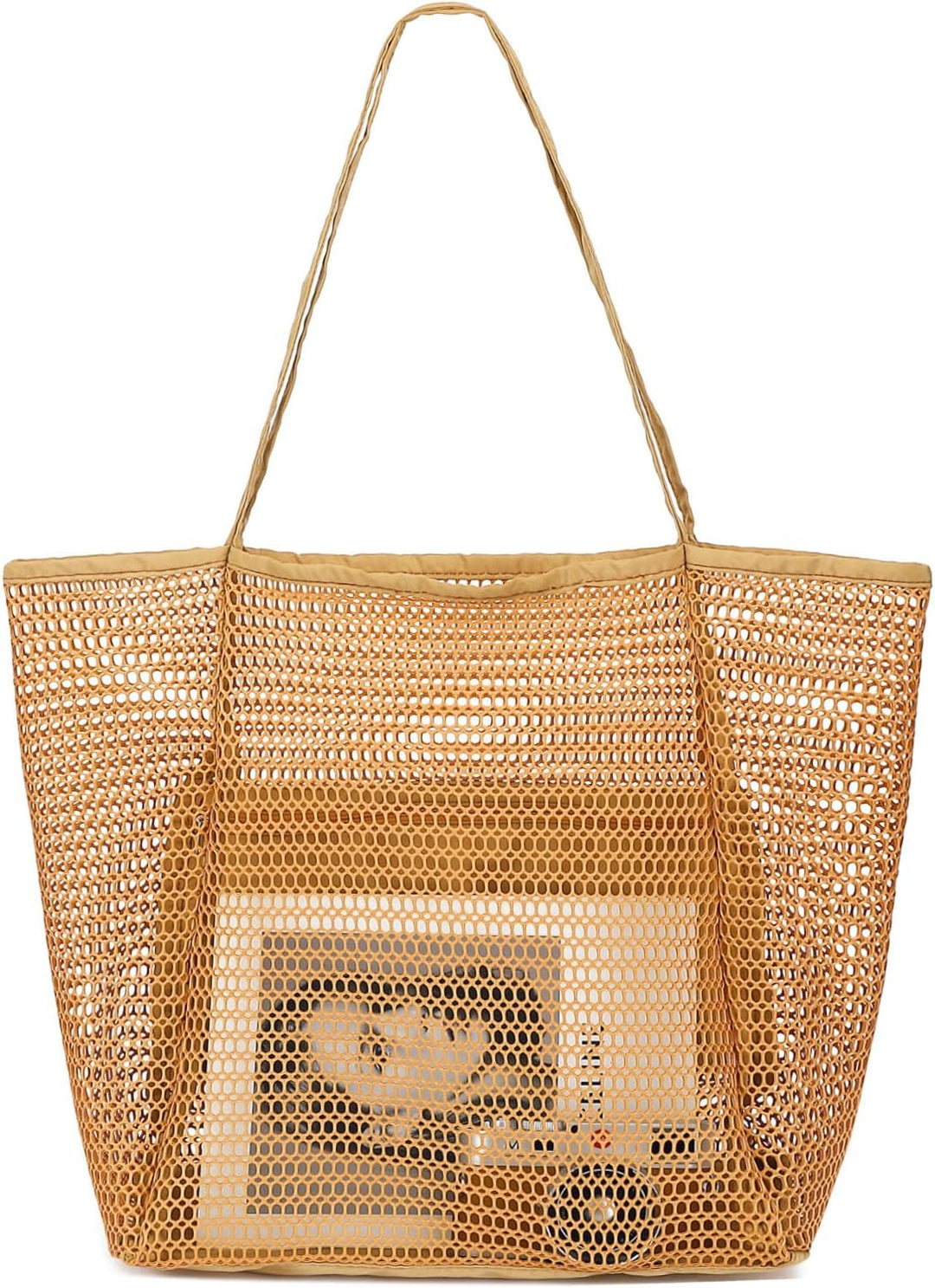 Vásárolj 1-et, és a második ingyen – Extra nagy átlátszó hálós tengerparti táska 8 zsebbel – ClearWave