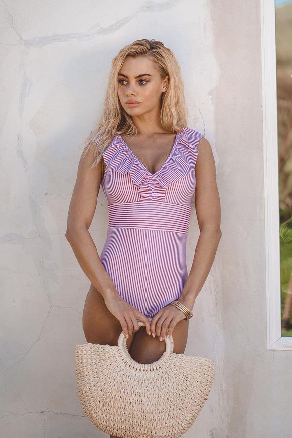 Retro fürdőruha nyomattal - Julia