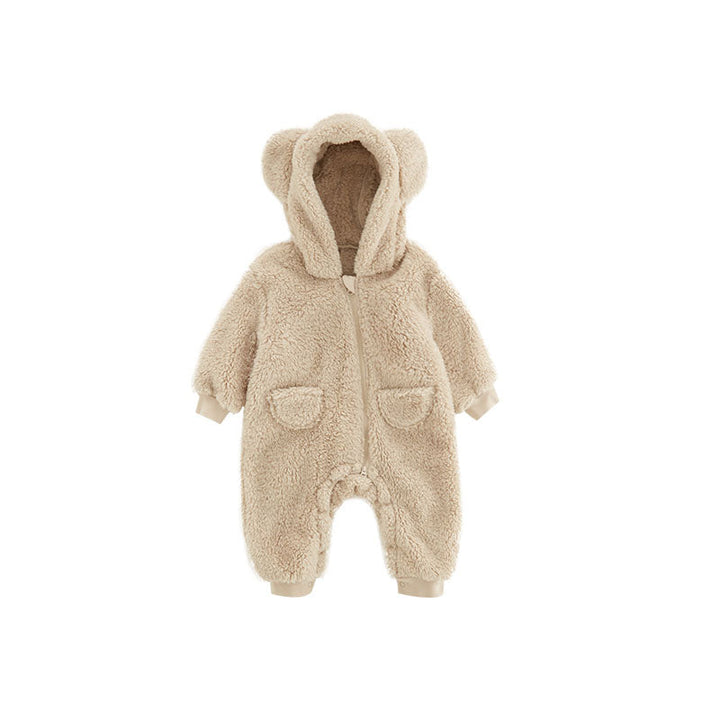 Meleg Baba Fleece Kezeslábas Állatmintával