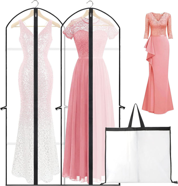 Extra-hosszú ruha- és estélyi ruházati zsák – 180 cm védőborító fogantyúkkal (Vásárolj 1-et, kapj 1-et INGYEN)