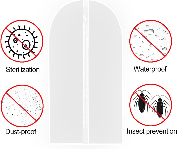 Extra-hosszú ruha- és estélyi ruházati zsák – 180 cm védőborító fogantyúkkal (Vásárolj 1-et, kapj 1-et INGYEN)
