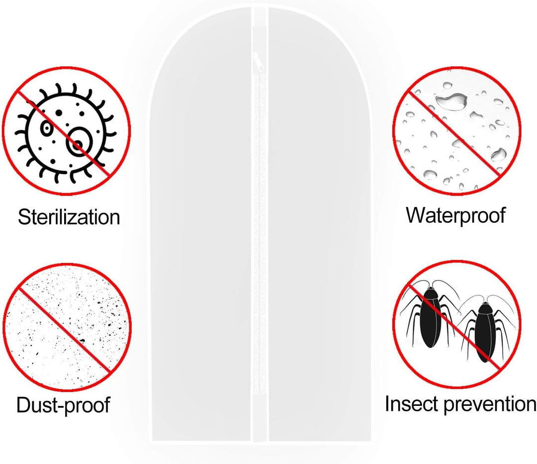 Extra-hosszú ruha- és estélyi ruházati zsák – 180 cm védőborító fogantyúkkal (Vásárolj 1-et, kapj 1-et INGYEN)
