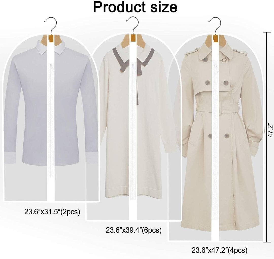 Extra-hosszú ruha- és estélyi ruházati zsák – 180 cm védőborító fogantyúkkal (Vásárolj 1-et, kapj 1-et INGYEN)