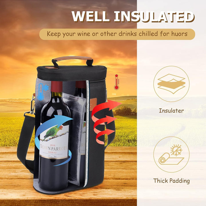 Szigetelt Kétbárnás Borhordozó Táska – Vásárolj 1-et, a 2. INGYEN – ChillMate