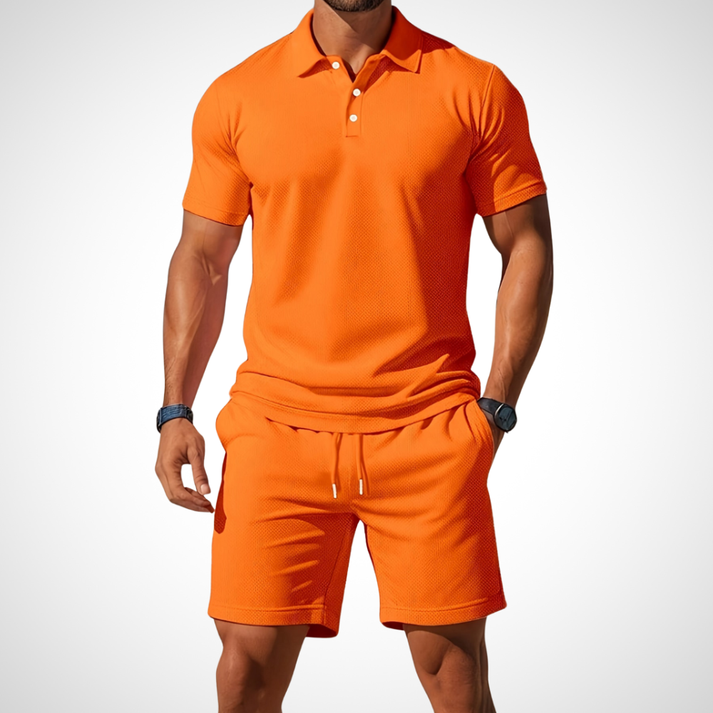 Laza pólóing és rövidnadrág készlet férfiaknak – Enrico
