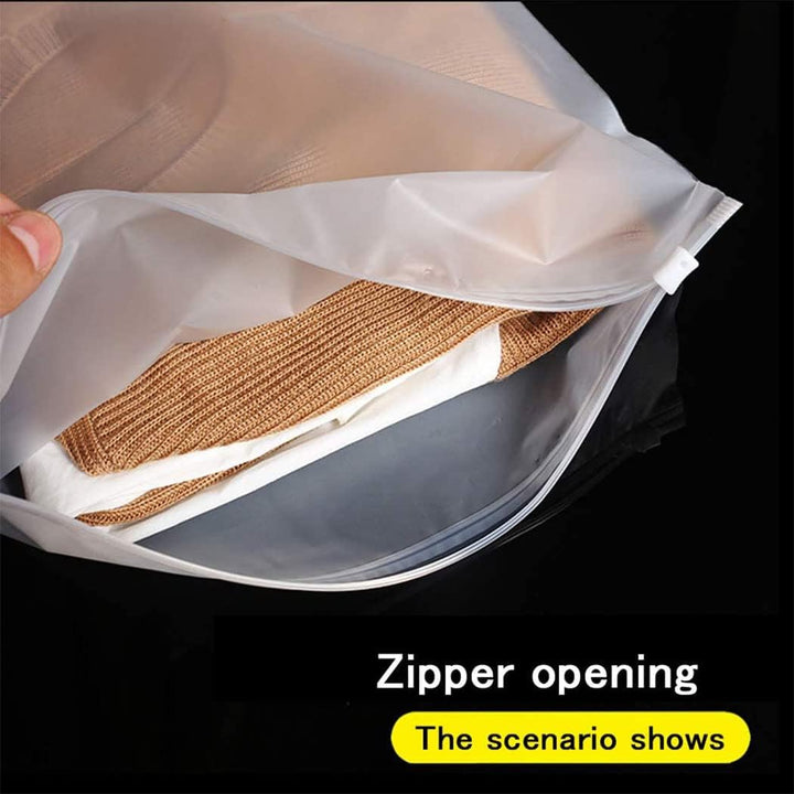 Újra zárható homályos cipzáras tasakok – 40 db-os ruhatároló ujjak szellőző lyukkal (Vásárolj 1-et, és 1-et ingyen kapsz)