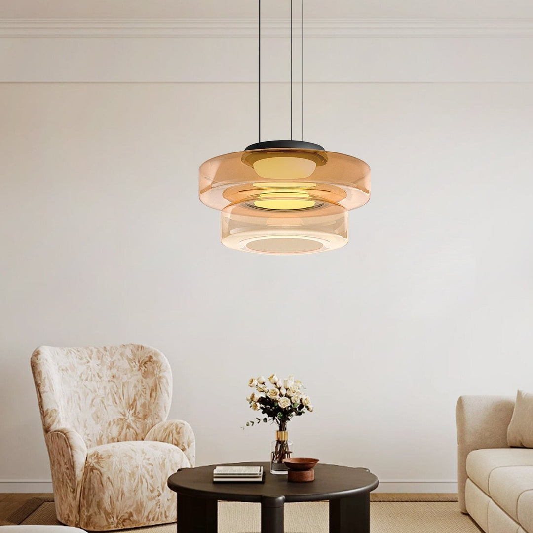 Modern üveg függőlámpa Bauhaus stílusban - AuroraSphere