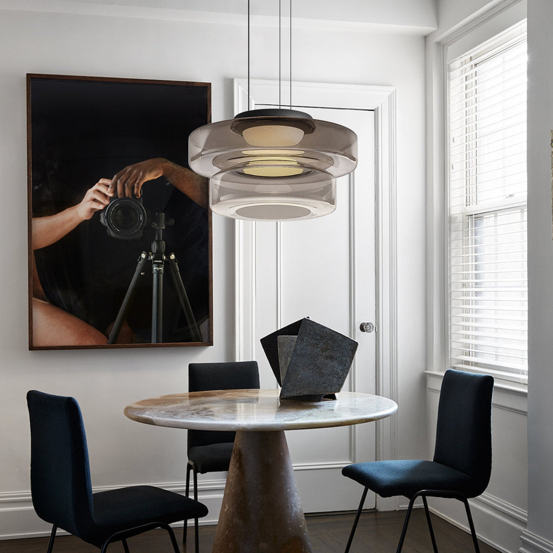 Modern üveg függőlámpa Bauhaus stílusban - AuroraSphere