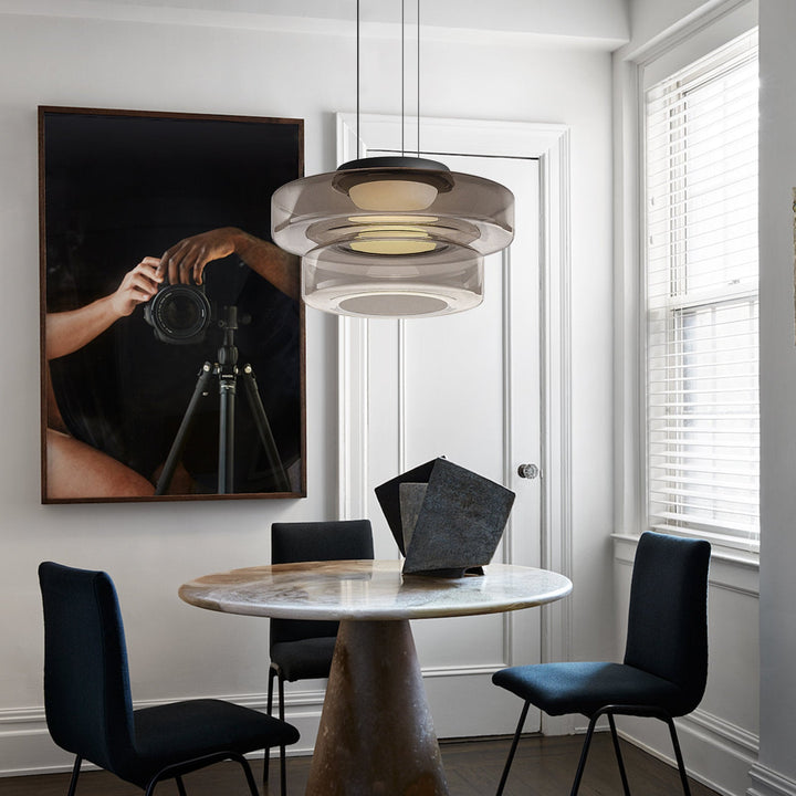 Modern üveg függőlámpa Bauhaus stílusban - AuroraSphere