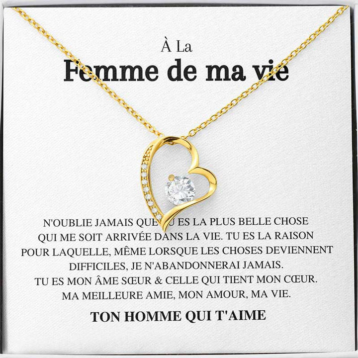 Coffret Rose Éternelle & son Collier d'Amour - Az életem asszonyának - Soha ne felejtsd el...