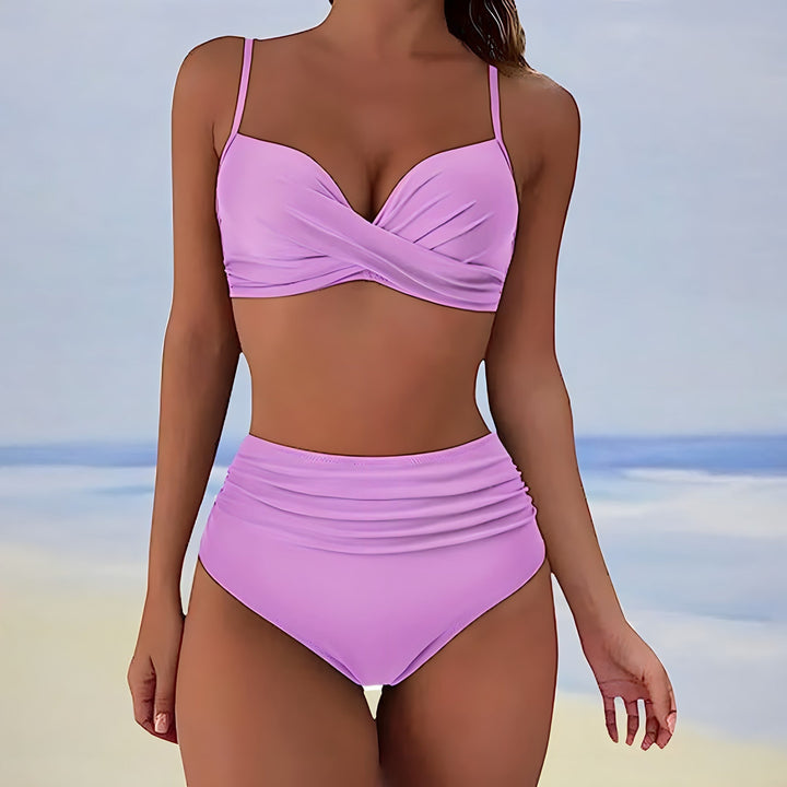 Trendi magas derekú bikini kényelmes szabással – Eula
