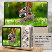 4K kompakt digitális fényképezőgép 58MP fényképekkel és 16x zoommal – Lumora