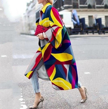 Nyomtatott női kabát hosszú ujjal – Svea Herbstzauber kiadás