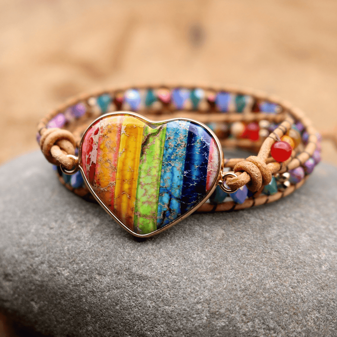 Chakra Hart Fonott karkötő - Liora