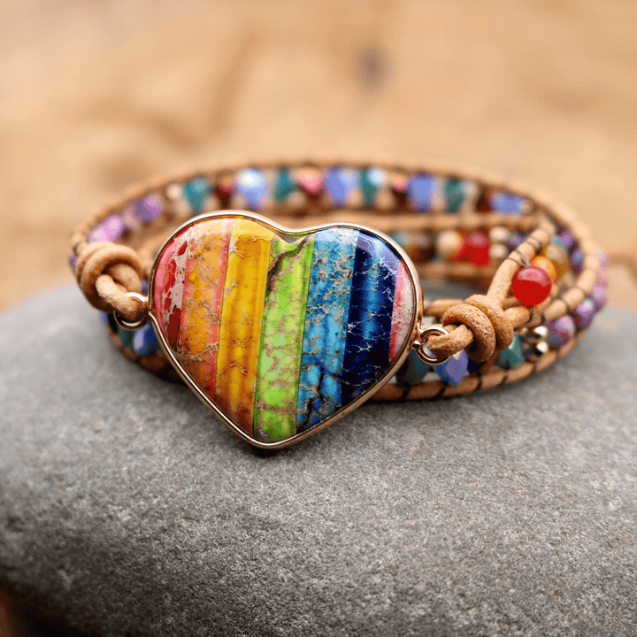 Chakra Hart Fonott karkötő - Liora