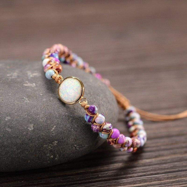 Amethyst-Opaal Jóga-Karkötő - Aurielle