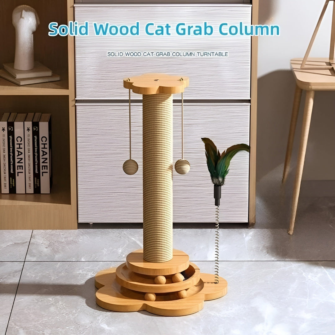 Fából készült játékgolyók macskáknak - WoodPounce