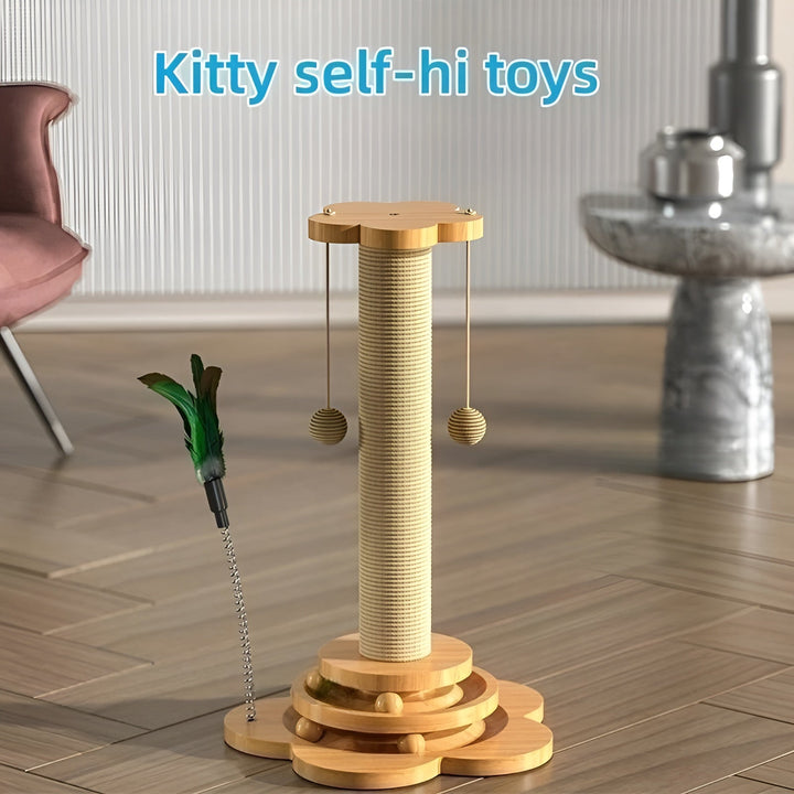 Fából készült játékgolyók macskáknak - WoodPounce