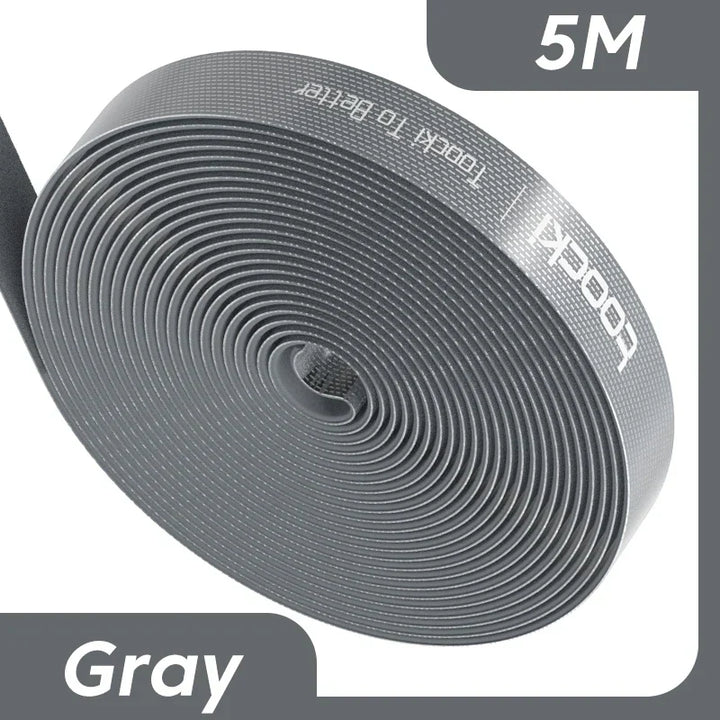 Toocki Kabel-Organizer, Drahtwickler, USB-Kabelmanagement, Schutz für Kopfhörer, Maus, Kabelbinder, Telefonzubehör für iPhone, Samsung-5M Gray-State of Style