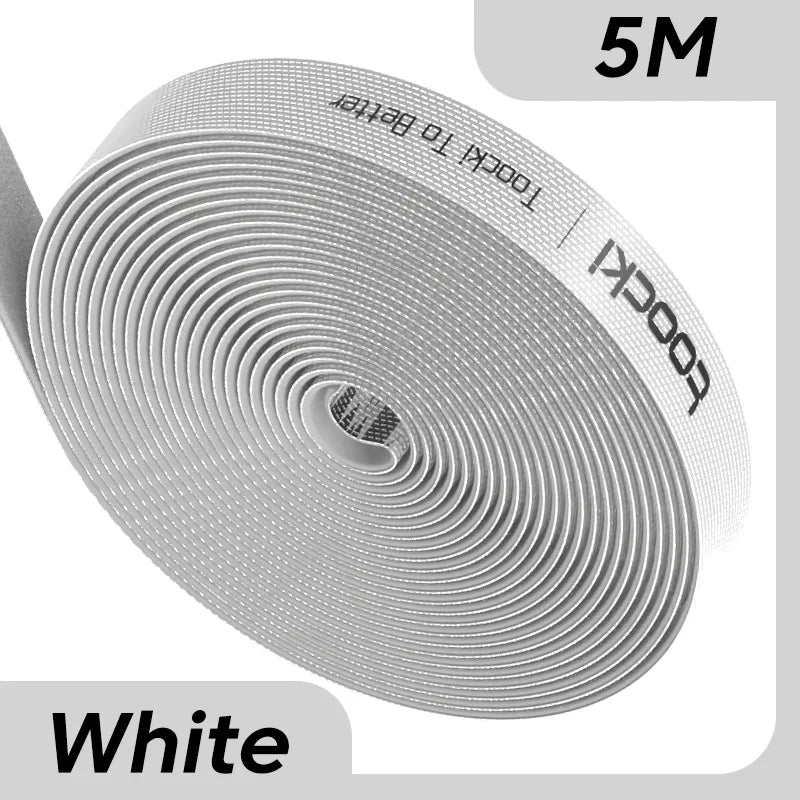 Toocki Kabel-Organizer, Drahtwickler, USB-Kabelmanagement, Schutz für Kopfhörer, Maus, Kabelbinder, Telefonzubehör für iPhone, Samsung-5M White-State of Style