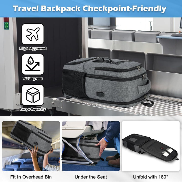 Vízálló Laptop és Ebéd Táska USB Porttal – Többrekeszes Utazótáska
