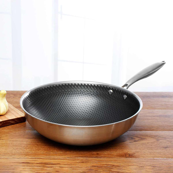 Karcolásálló rozsdamentes acél serpenyő nem tapadós bevonattal - ProCook Elite