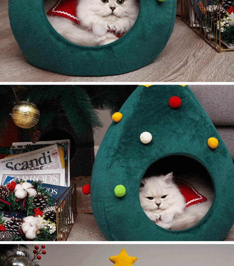 Karácsonyi fa Macskaágy - FestivePurr