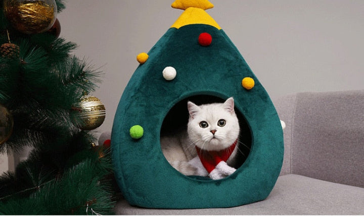 Karácsonyi fa Macskaágy - FestivePurr