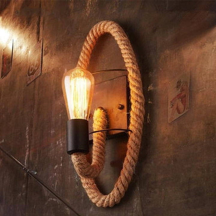 Vintage Kötél Fali Lámpa - RusticRope