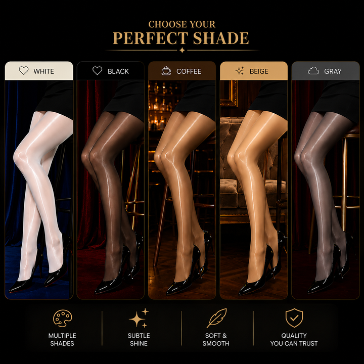 Fényes leggings másik view, öt színváltozatban, modelleken.