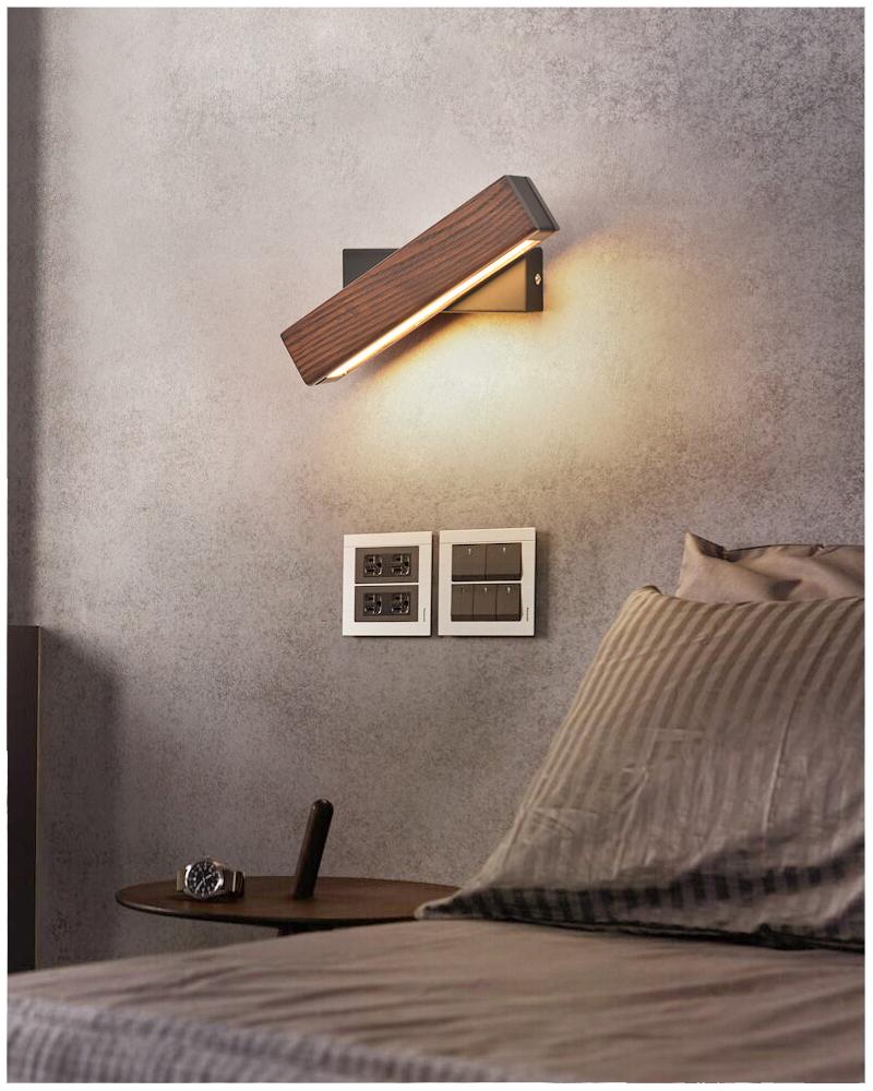 Fából készült LED-falilámpa forgatható funkcióval - Twilight Pivot