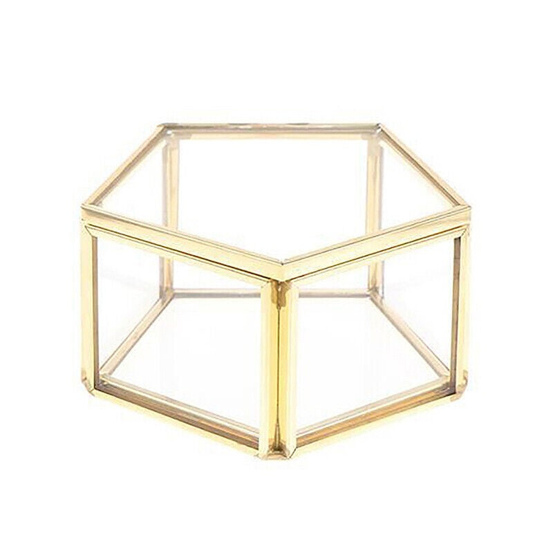 Geometriai Átlátszó Üveg Ékszerdoboz