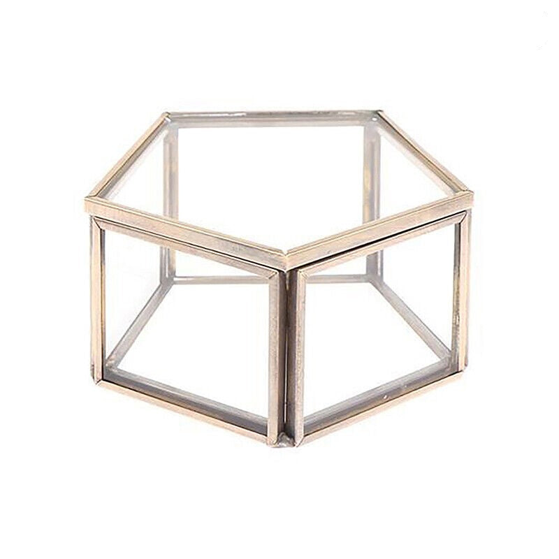 Geometriai Átlátszó Üveg Ékszerdoboz