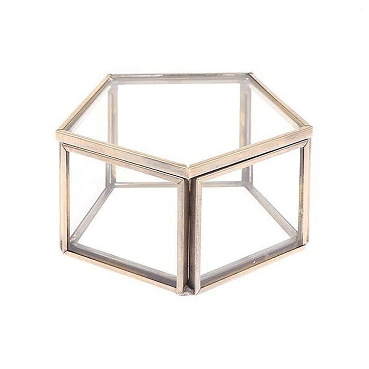 Geometriai Átlátszó Üveg Ékszerdoboz