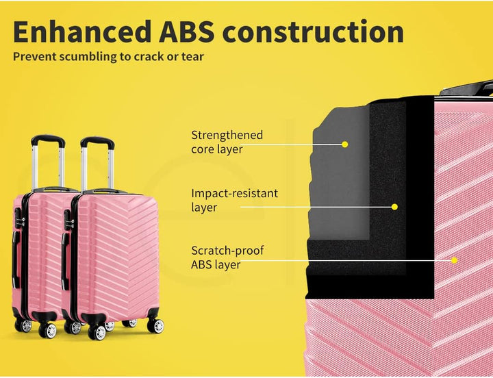 Keményhéjú Kézipoggyász Zárral és Forgó Kerekekkel – Rosemont