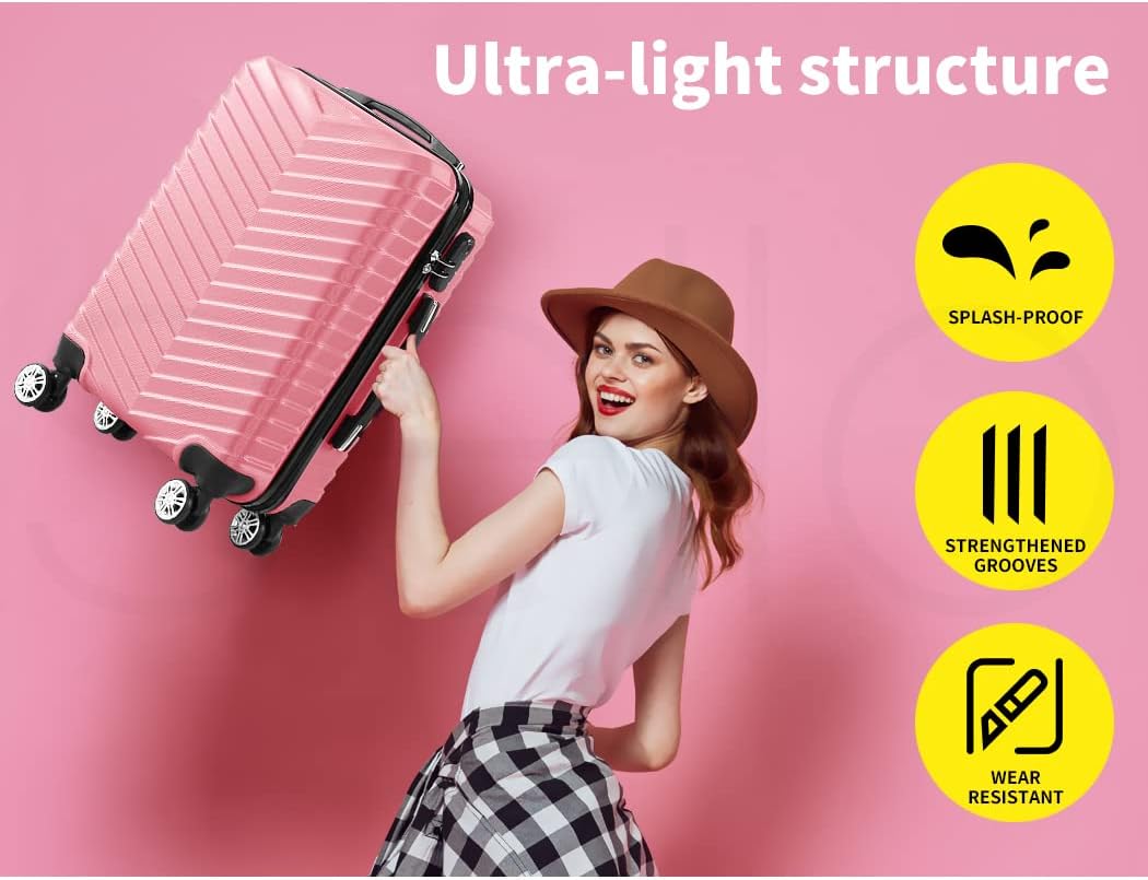 Keményhéjú Kézipoggyász Zárral és Forgó Kerekekkel – Rosemont