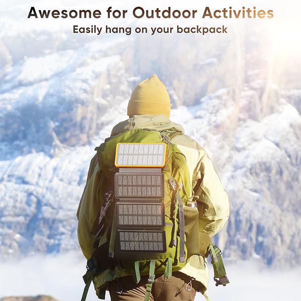 Napelemes külső akkumulátor 4 panellel és 3 USB kimenettel – SunCore