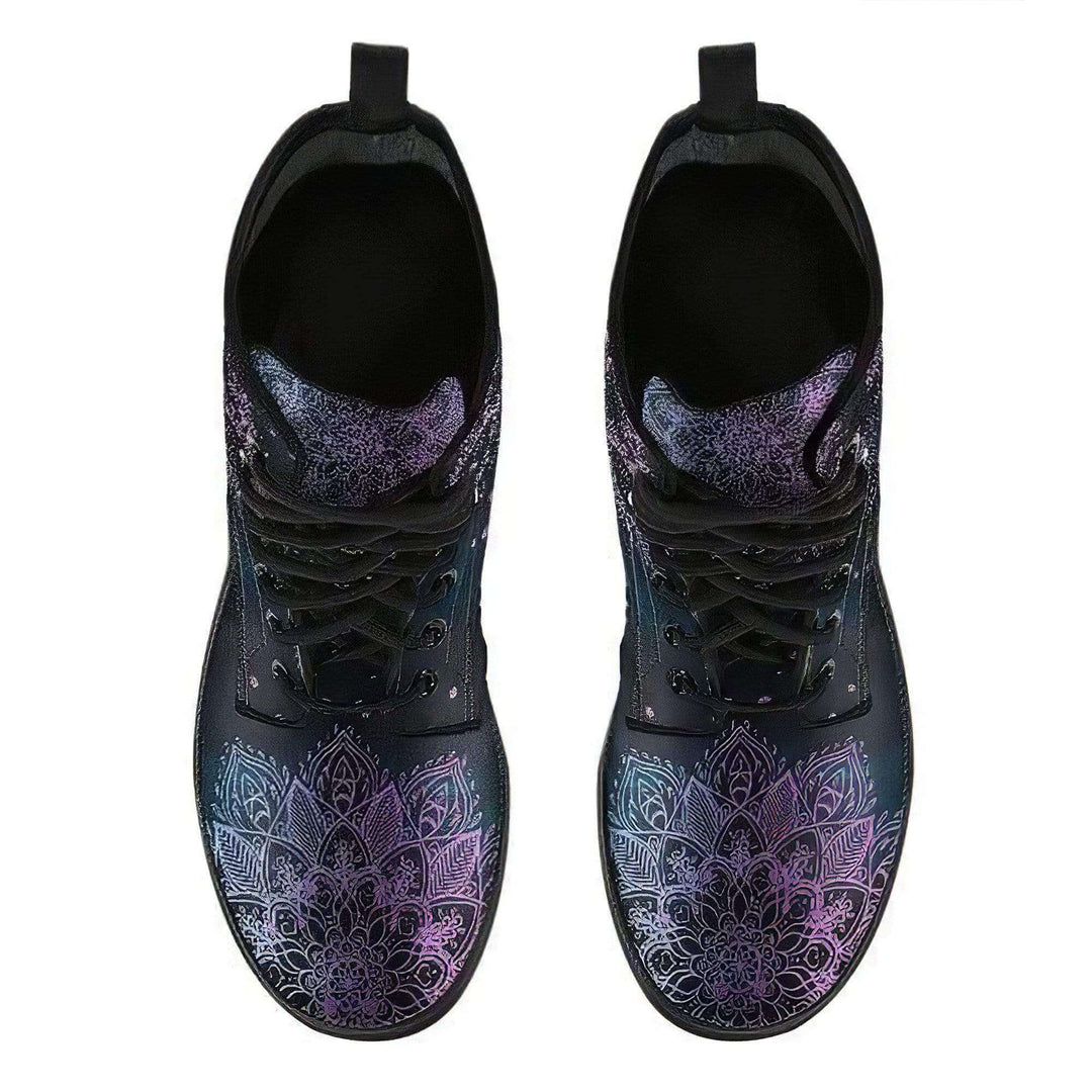 Női bokacsizmák őszi levél és holdmotívummal - Selene